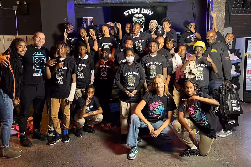 School and camp field trip group at Beat The Bomb